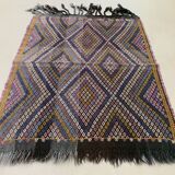 Small Vintage Turkish Kilim Rug 110x84 cm Wool Kelim