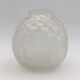 art deco ball vase in moulded pressed glass, satin - 1930s