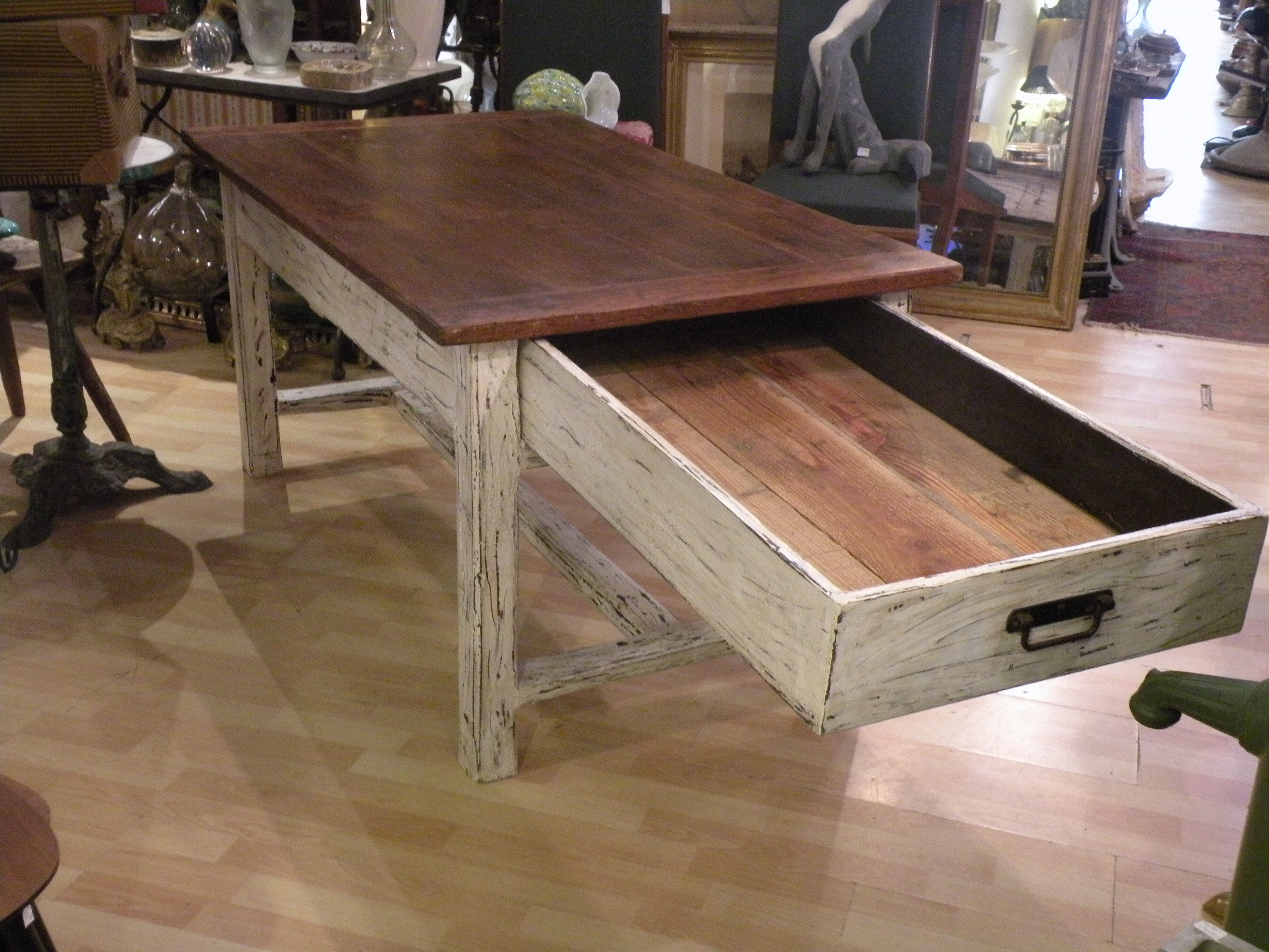 Farm table XIXth, in cherry