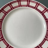 Series of 10 vintage Badonviller earthenware flat plates