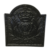Ancienne plaque de cheminée en fonte
