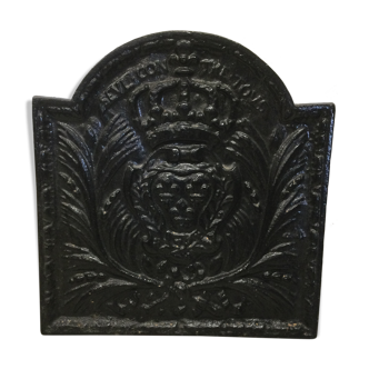 Old cast-cast-glass chimney plate