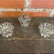 Series 3 Glass Moulded Candle Holders 1970s