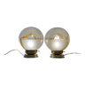 Paire de lampes artisanales en verre de Murano, années 60