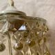 Vintage molded glass pendant lamp