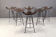 Set of 6 brutalist bar stools, wrought iron, 1960s