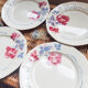Lot de 4 assiettes plates "boulogne" Digoin Sarreguemines