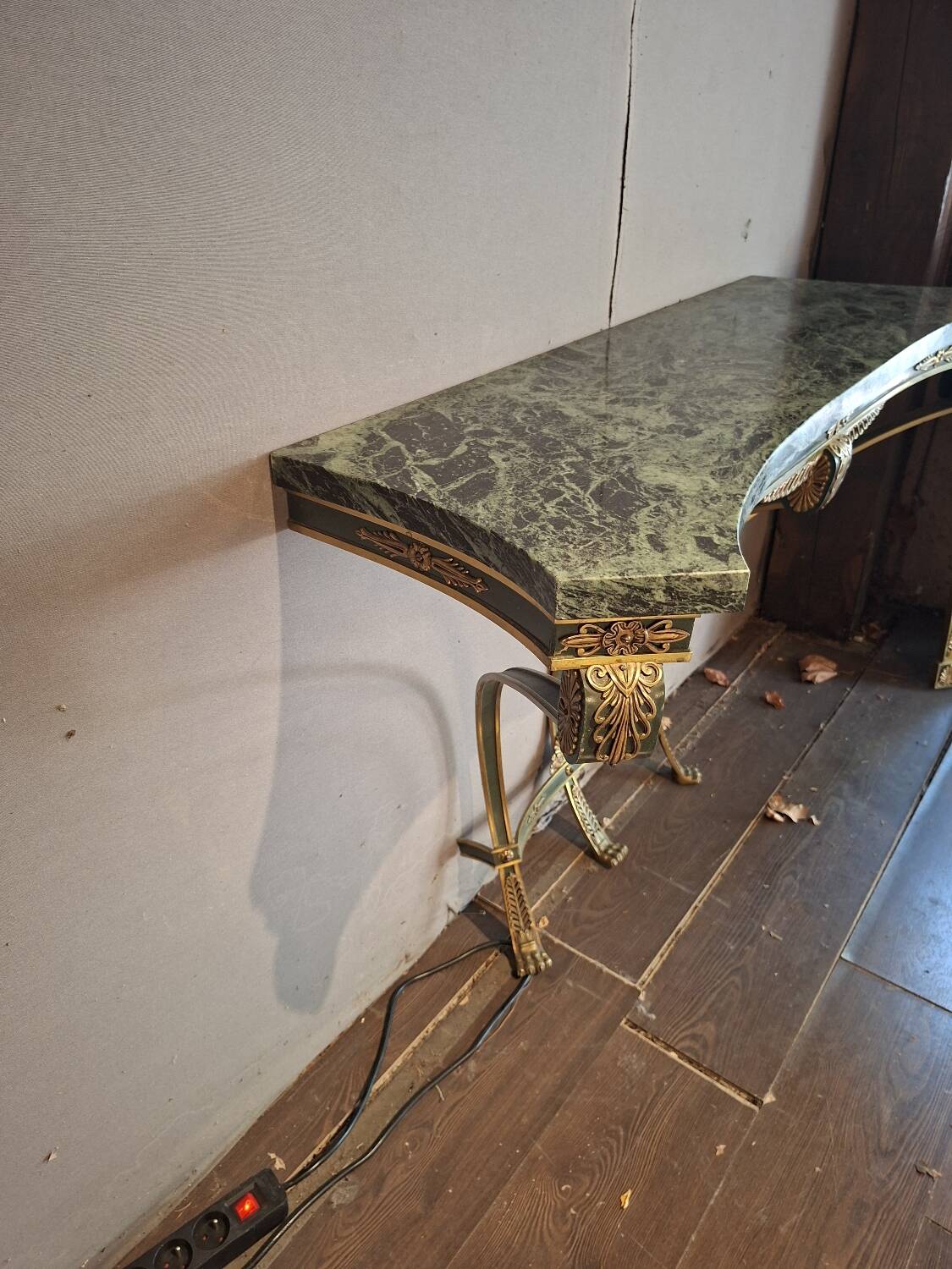 Console table and mirror set