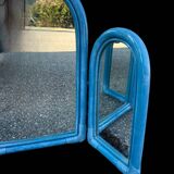 Wicker triptych mirror