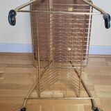 Rolling vinyl storage trolley