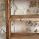 Decorative wooden ladder or towel rack.