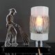 Rare Art Deco "Fire Soldier" Chromed Bronze Lamp, Poland, 1950-60