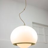 Rare White & Golden Bud Lamp by Luigi Massoni for Guzzini, 1960s