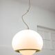 Rare White & Golden Bud Lamp by Luigi Massoni for Guzzini, 1960s