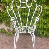 Provençal wrought iron armchairs
