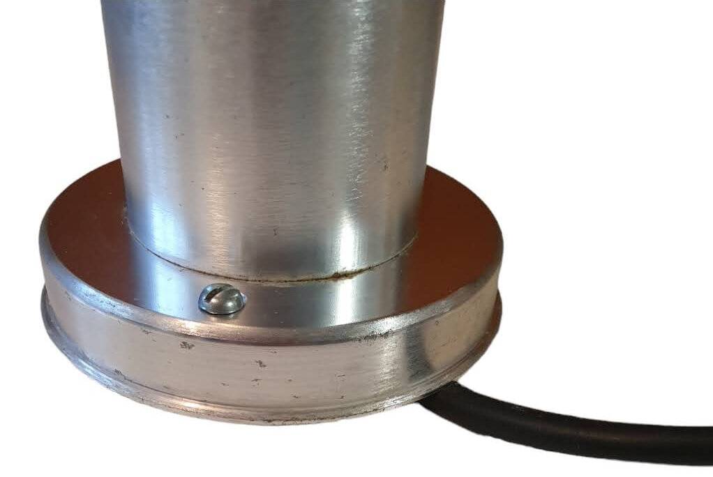 Lamp or wall lamp in brushed metal