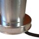 Lamp or wall lamp in brushed metal
