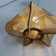 Vintage 1960s Scandinavian pendant light, wire and wood - 23 x 35 cm