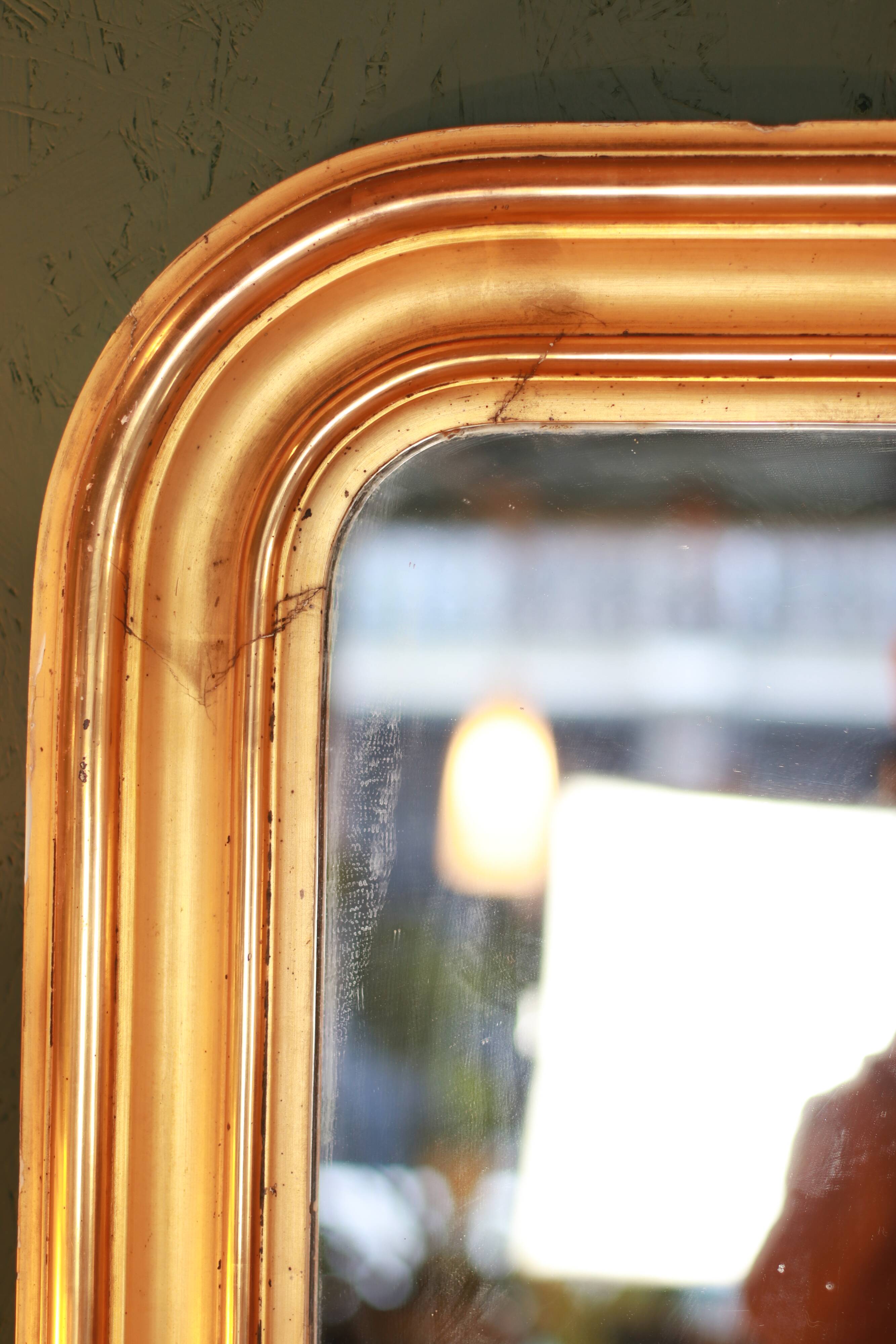 Very large Louis Philippe golden mirror