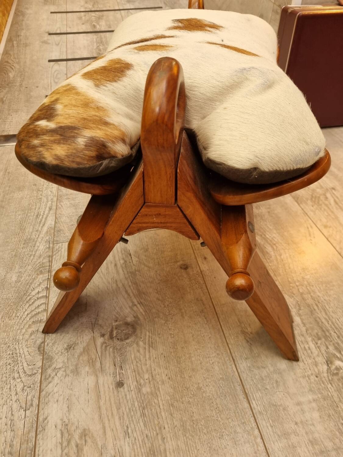 Cowhide stool from 1970