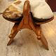 Cowhide stool from 1970