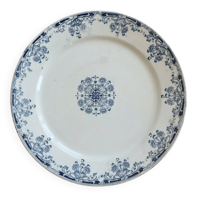Assiette plate ancienne terre de fer Sarreguemines U&C modèle Mignon