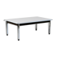 Coffee table chrome steel base, white melaminate top. France, circa 1970.