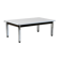Coffee table chrome steel base, white melaminate top. France, circa 1970.