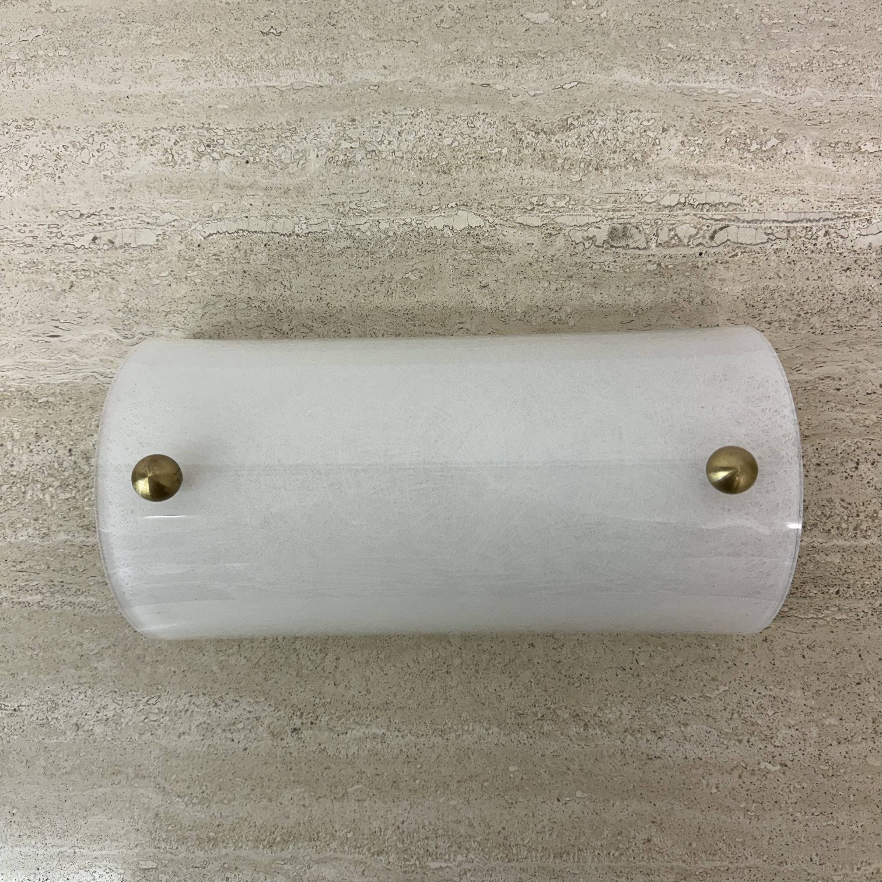 Vintage lucite and brass wall lamp ,1970s