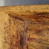Ancienne maie en chêne, couvercle et piètement amovibles