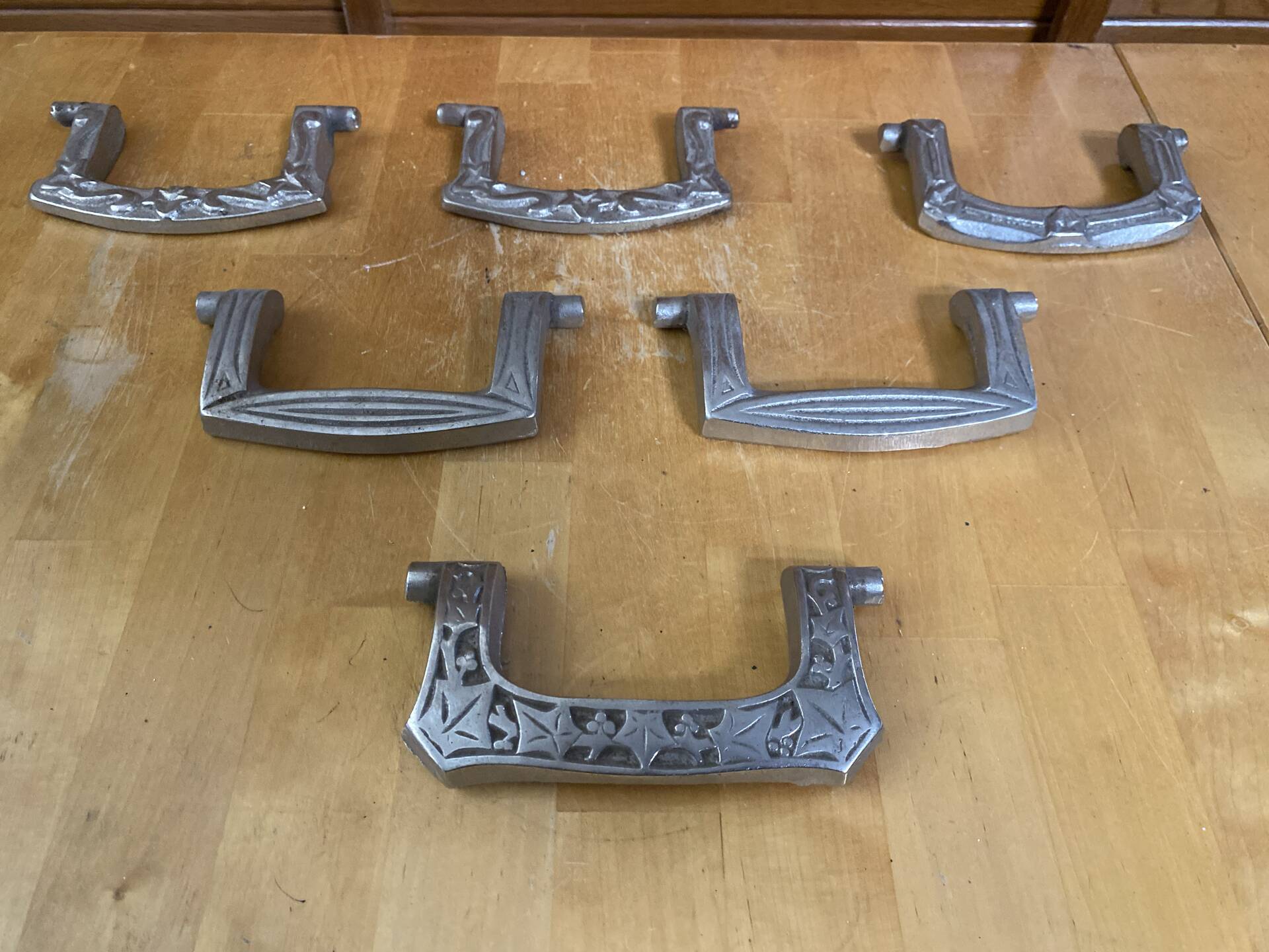 Art Deco Furniture Handles JCR Jean Charles Raymond Chrome Metal Fran