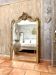Antique gilded Louis XV pediment mirror