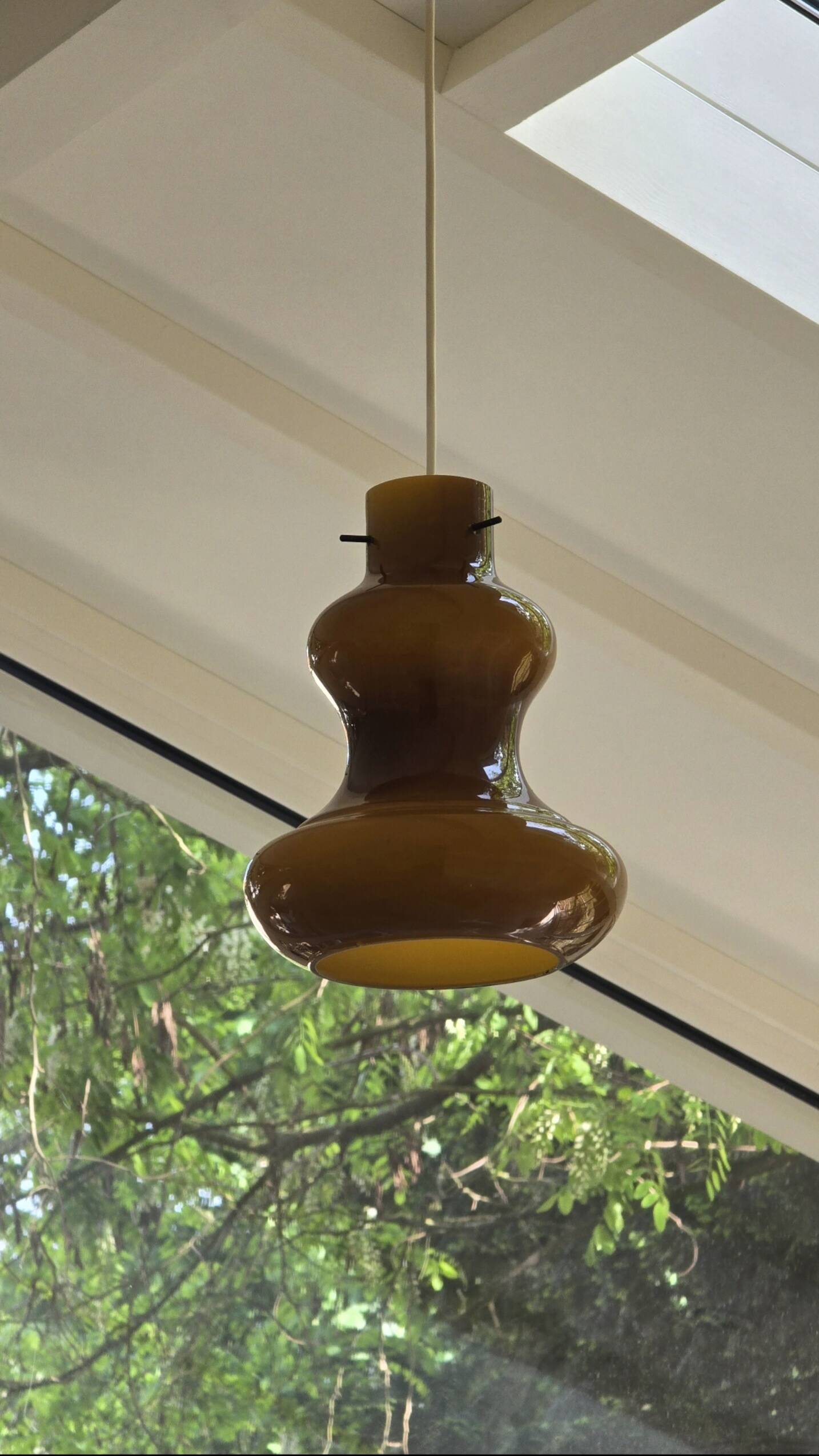 Brown suspension by Massimo Vignelli for Gino Vistosi, Murano.