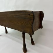 Brutalist solid wooden flower plante, 1970's