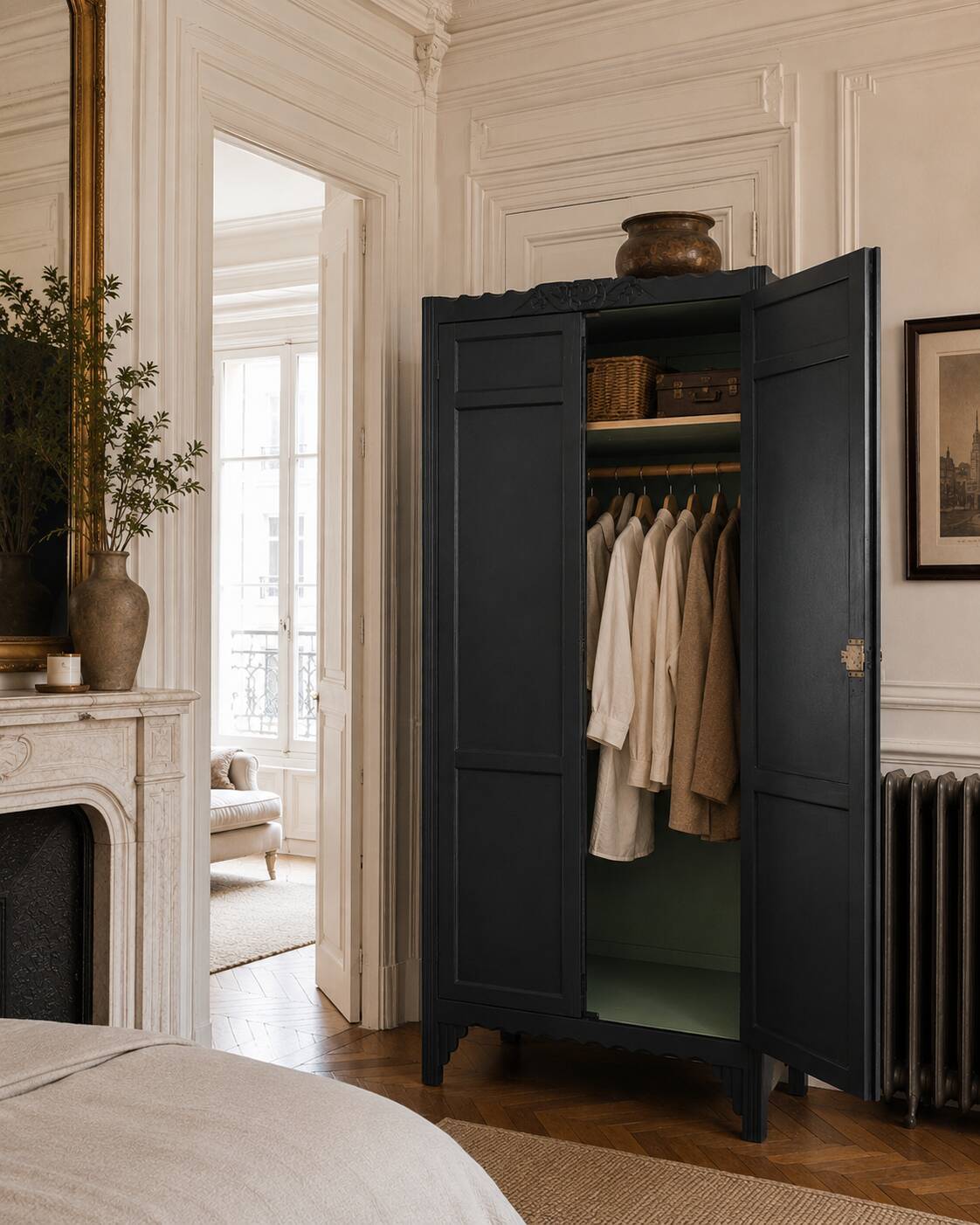 Armoire parisienne art déco penderie 1930