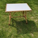 Rattan coffee table with drawer