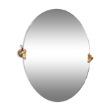Mirror and complete bathroom accessories set