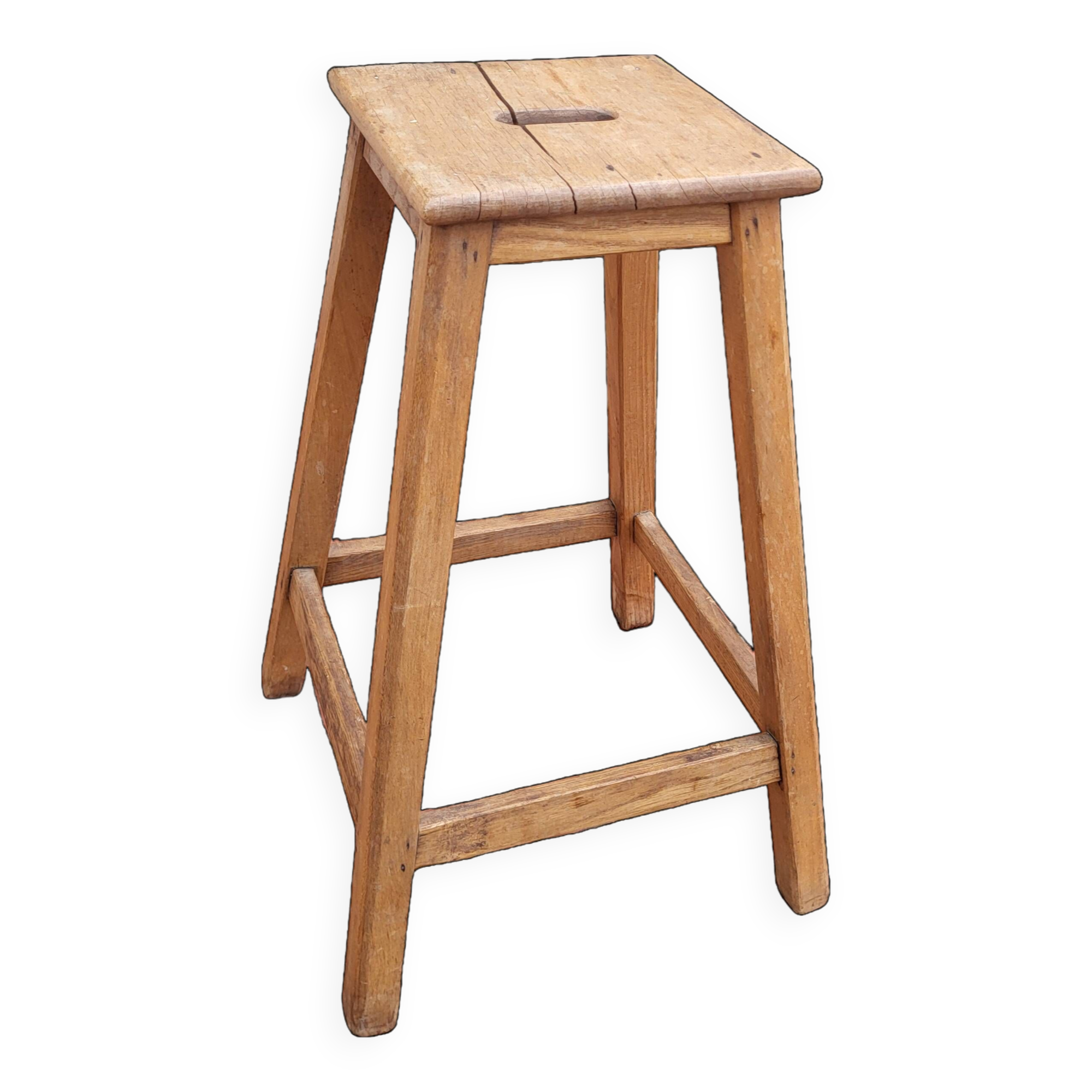 Wooden workshop stool