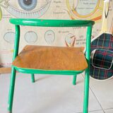 Vintage child school chair Jacques Hitier