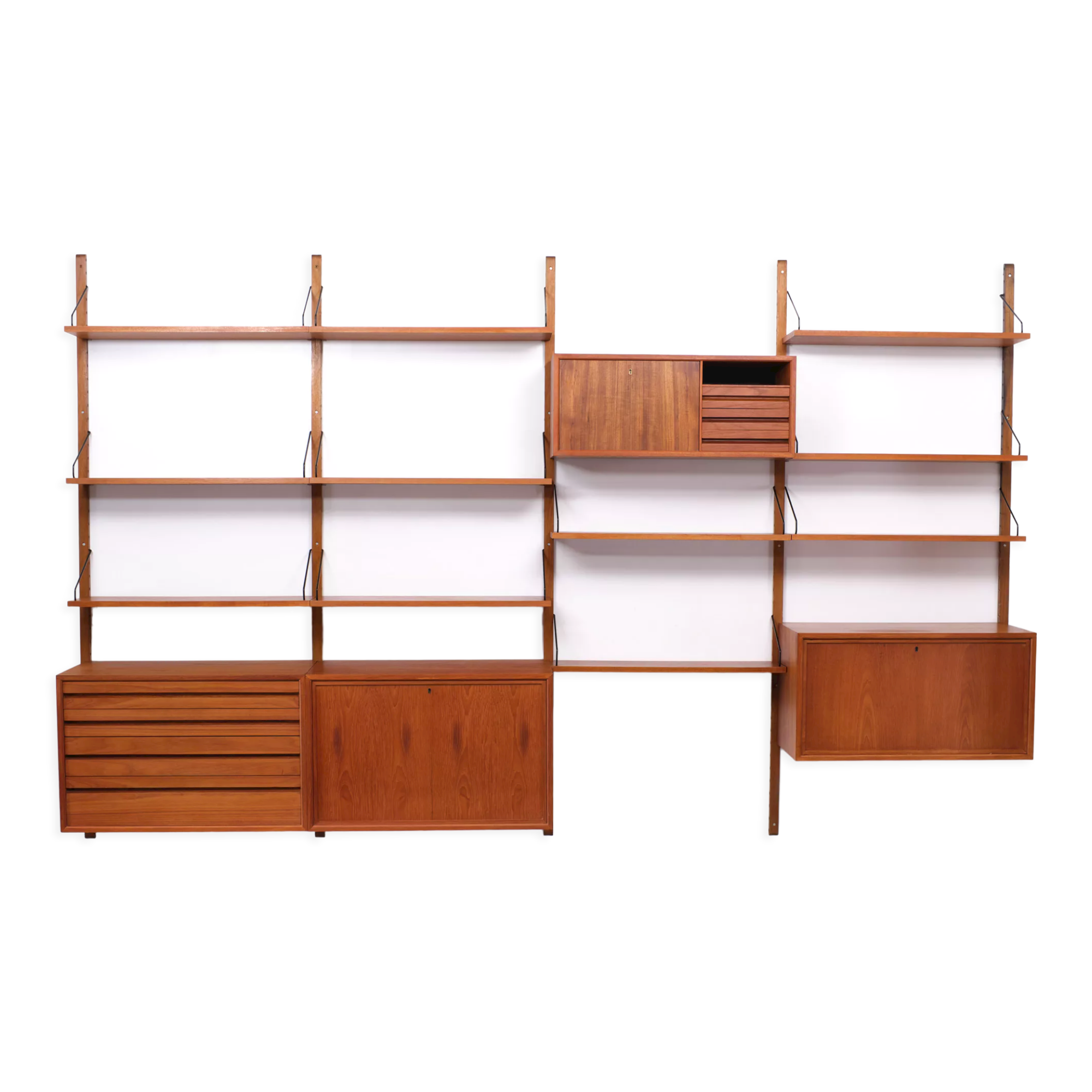 Large Poul Cadovius Royal wall system 1950s Denmark