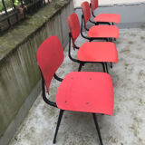 Set of 4 "Revolt" model chairs by Friso Kramer