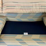 Ancien canapé Maralunga 3 places design italien des années 70 Cassina tissu patchwork
