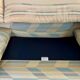 Ancien canapé Maralunga 3 places design italien des années 70 Cassina tissu patchwork