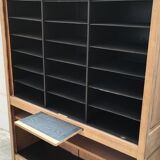 Old notary furniture double shutter solid oak raw