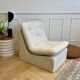 Vintage armchair - cream boucle fabric - 1970s