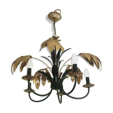 70s metal chandelier