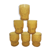 6 vintage glasses