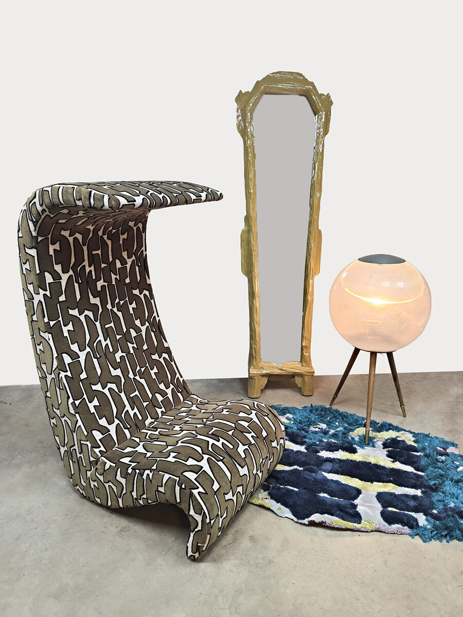 Vintage Amoebe highback lounge chair Verner Panton Vitra