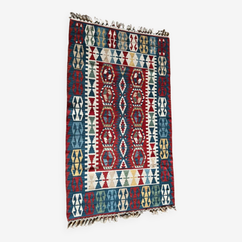 Tapis Kilim fait main en laine, Turquie