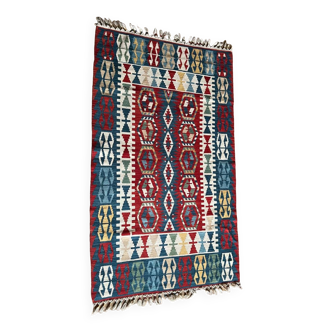 Tapis Kilim fait main en laine, Turquie